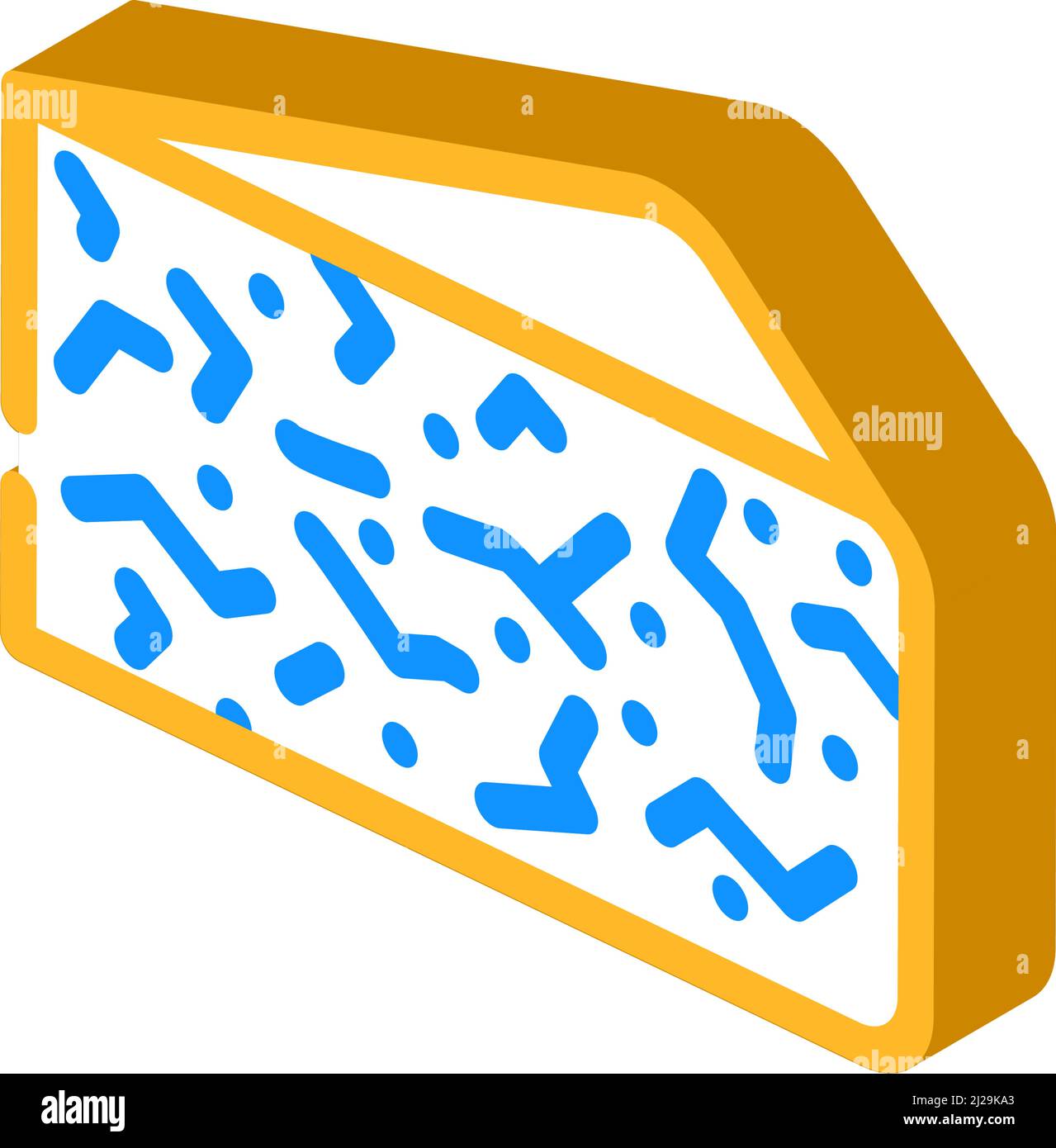 blue cheese isometric icon vector illustration Stock Vector Image & Art ...