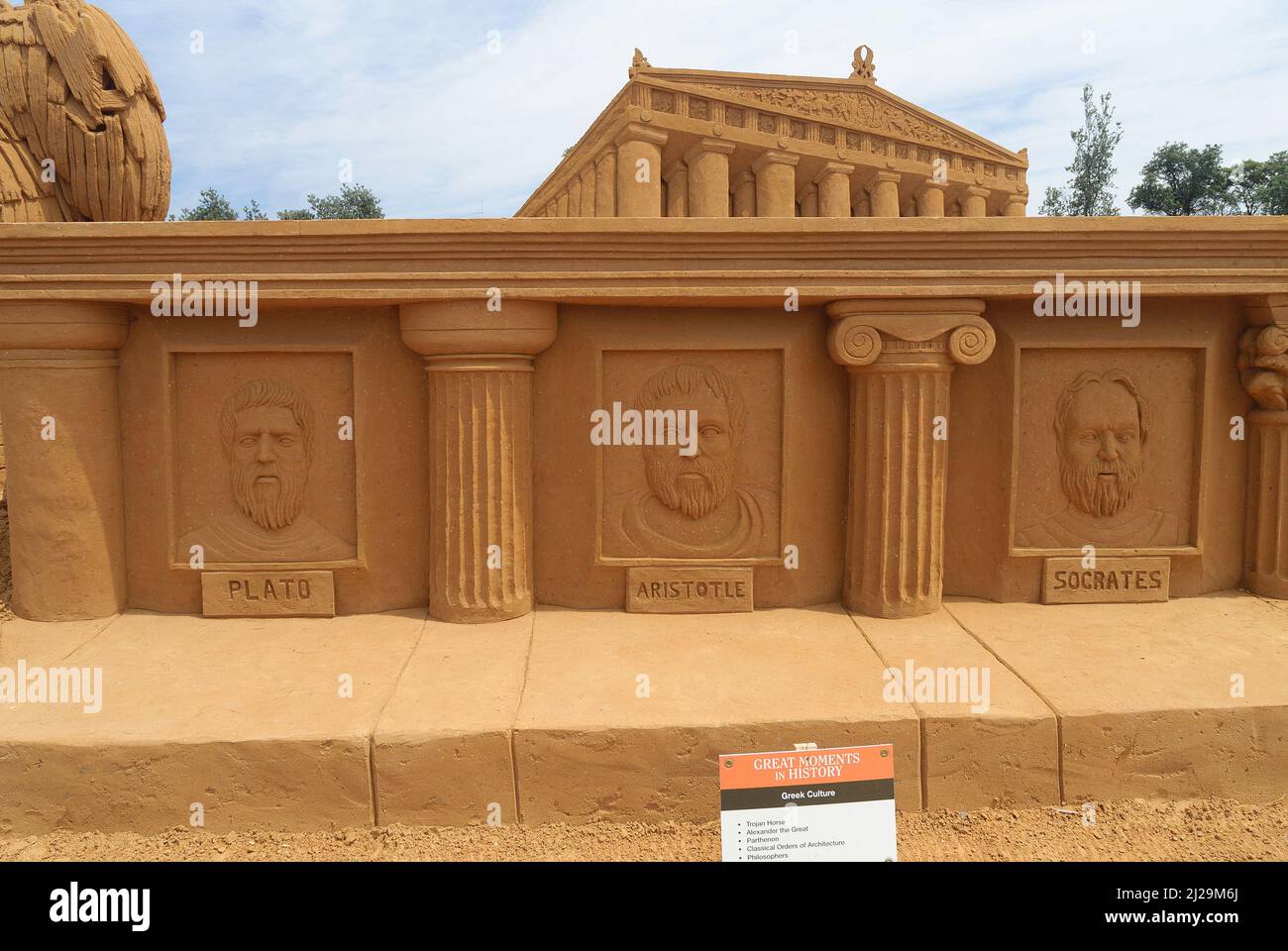 Frankston Sand Sculpting 2010 Great Moments In History Stock Photo frankston-sand-sculpting-2010-great-moments-in-history-stock-photo