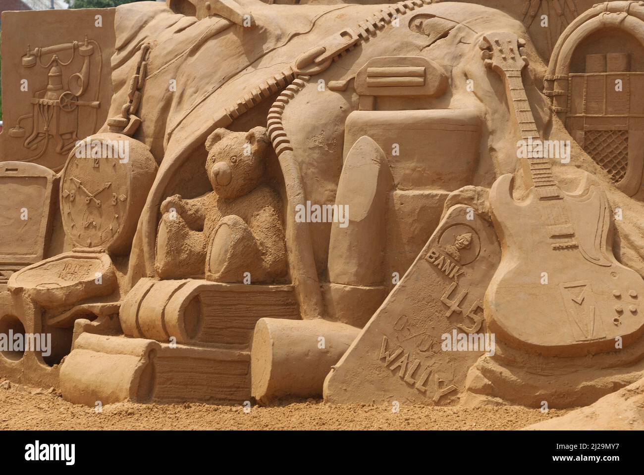 Frankston Sand Sculpting 2010 Great Moments In History Stock Photo frankston-sand-sculpting-2010-great-moments-in-history-stock-photo