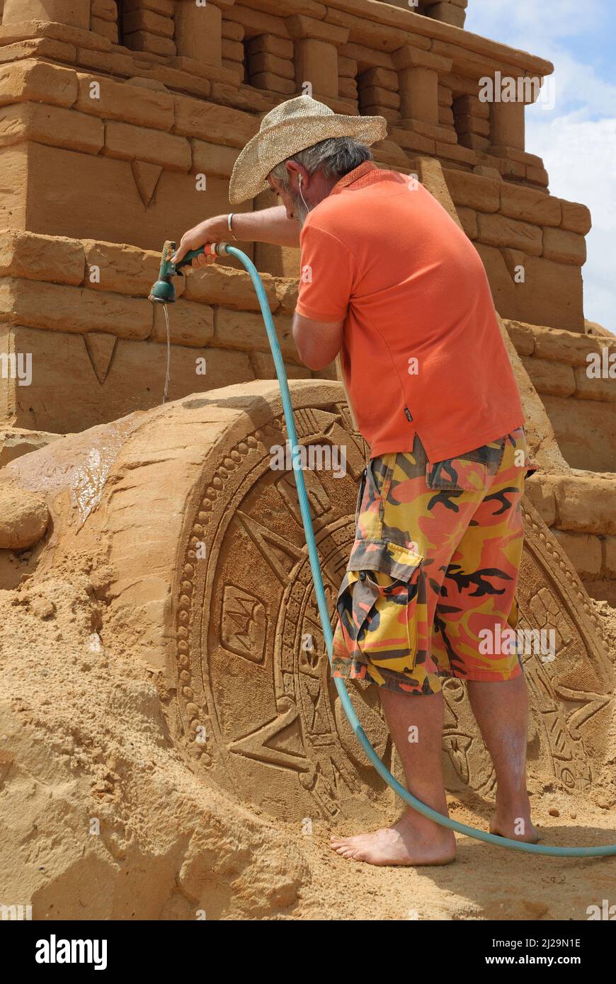 Frankston Sand Sculpting 2010 Great moments in History Stock Photo