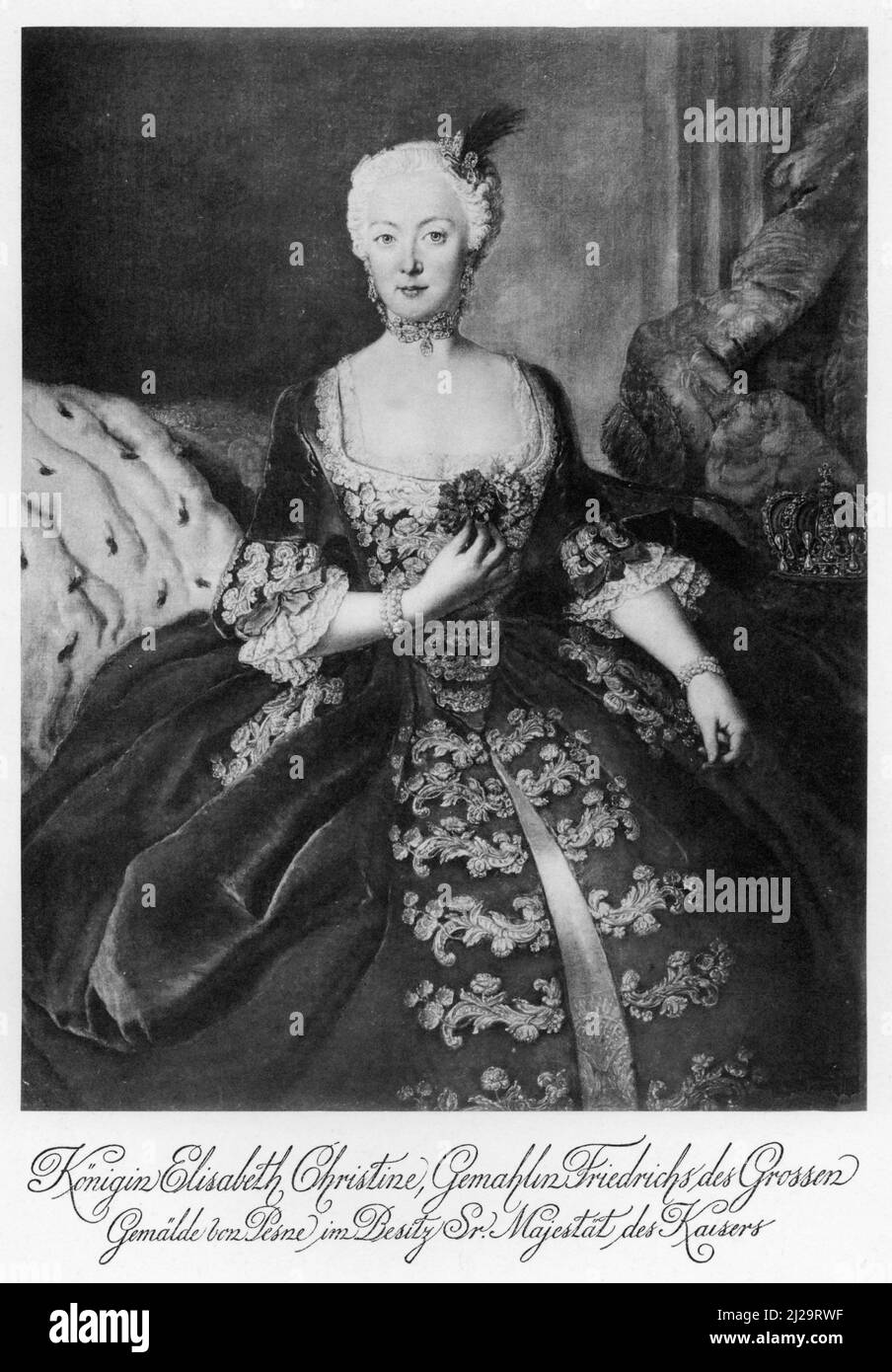 Queen Elisabeth Christine, Wife of Frederick the Great Stock Photo