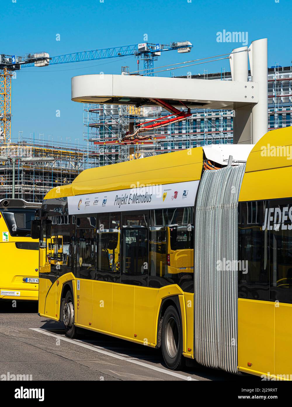 EMetro Bus at the charging station at Zoologischer Garten bus station