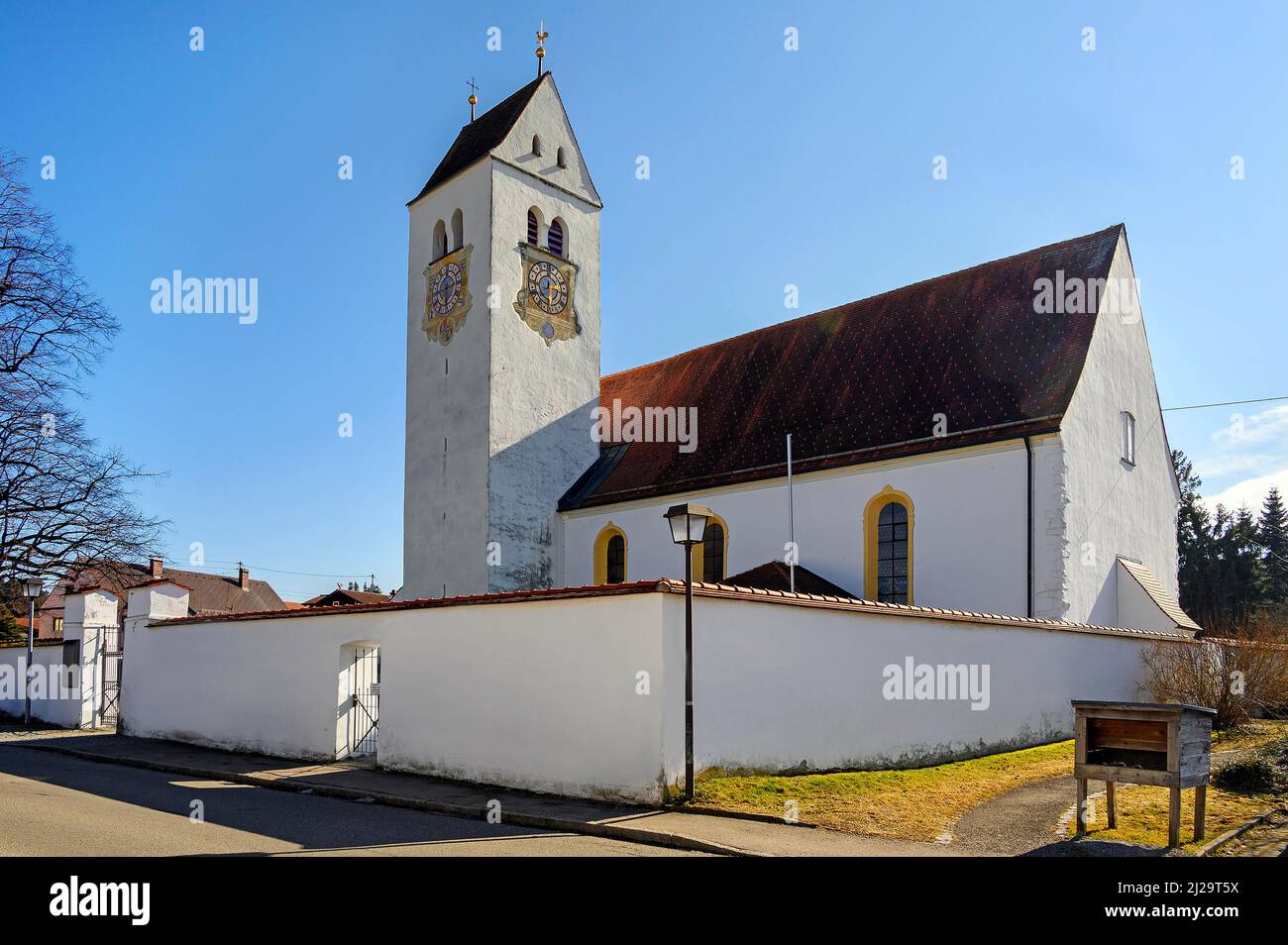 The Catholic Parish Church of St. Afra, Betzigau, Allgaeu, Bavaria, Germany Stock Photo