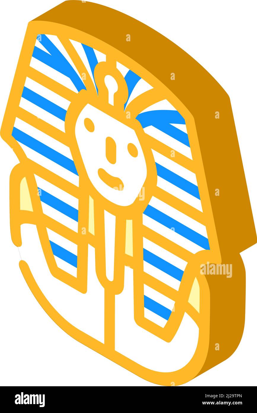 pharaoh egypt king isometric icon vector illustration Stock Vector ...