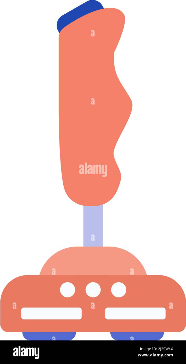 Joystick for video arcade game vector flat icon. Retro control ...