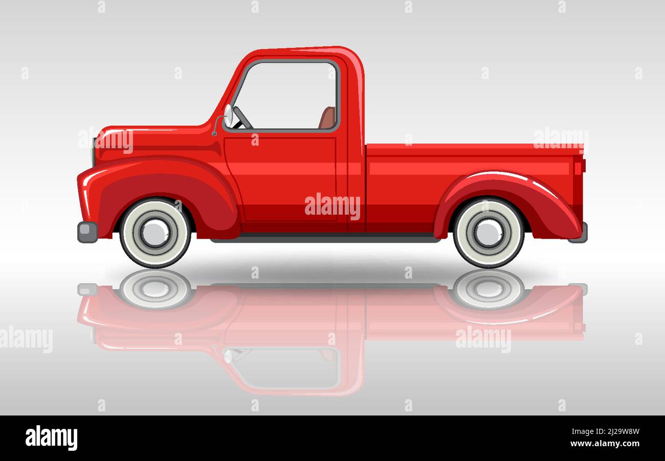 Classic car on white background illustration Stock Vector Image & Art ...