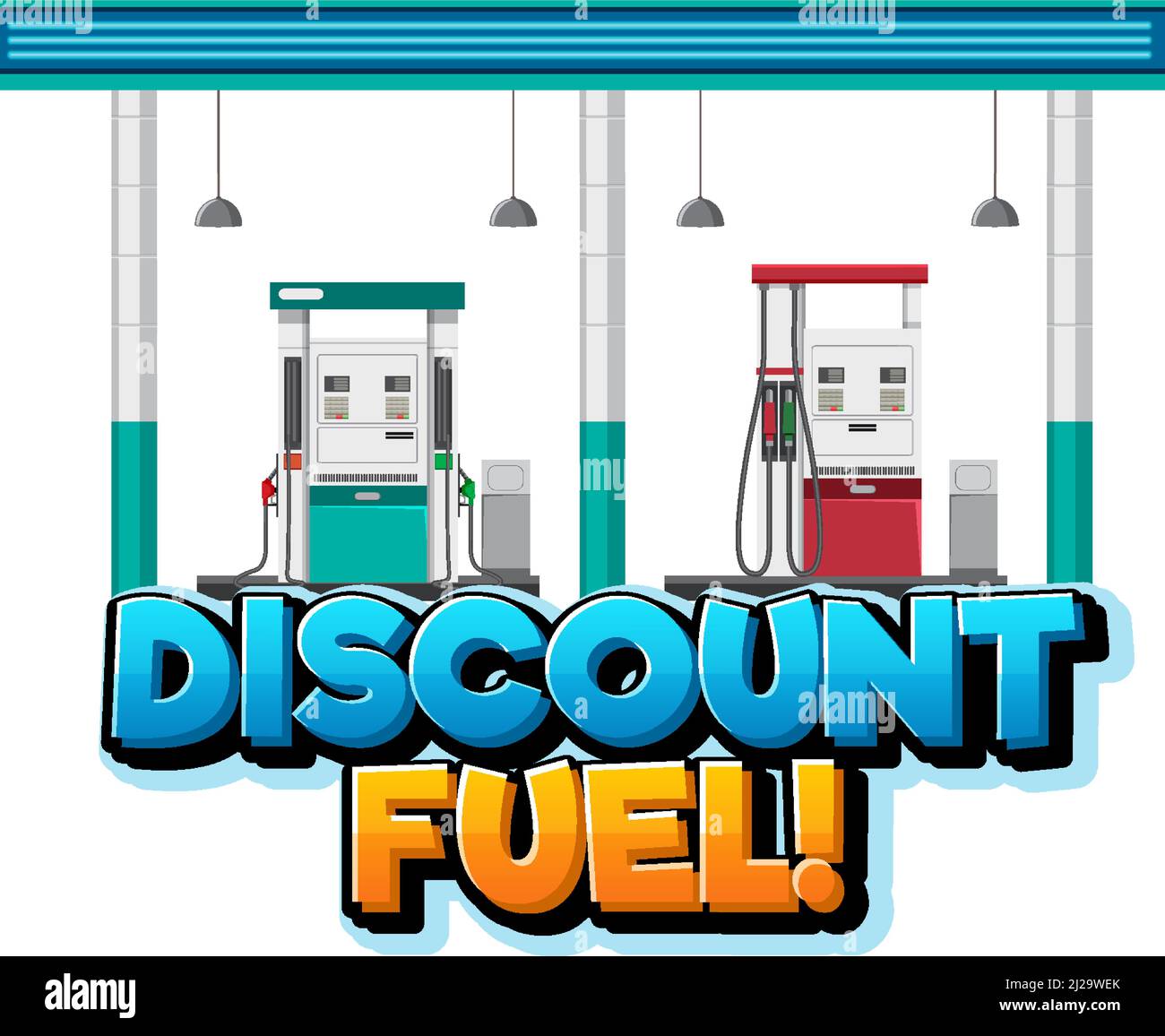 Discount fuel font logo design illustration Stock Vector Image & Art