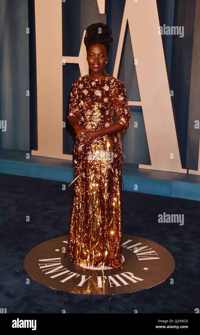 BEVERLY HILLS, CA - MARCH 27: Lupita Nyong'o attends the 2022 Vanity