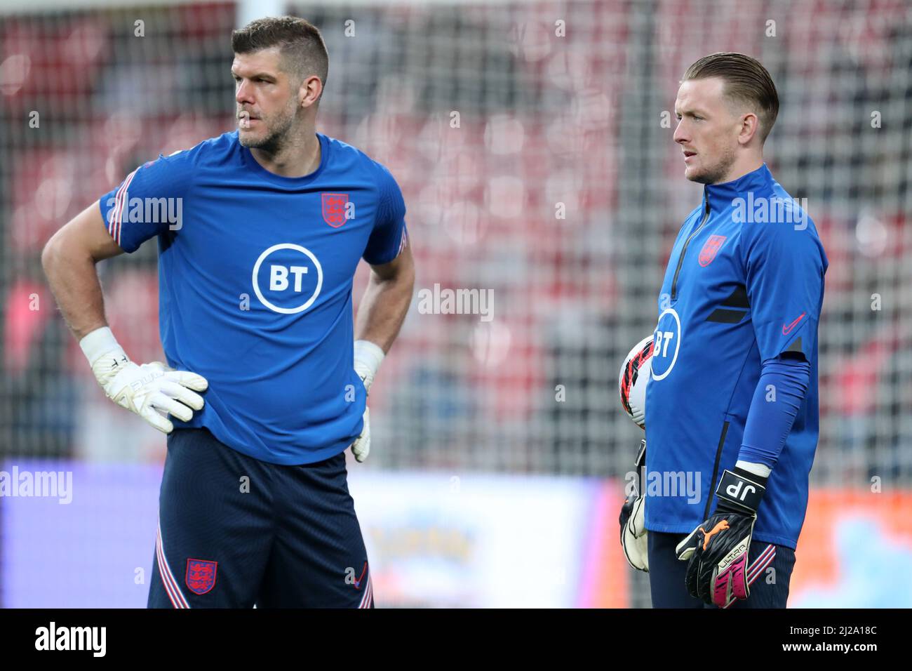 FRASER FORSTER, JORDAN PICKFORD, ENGLAND V IVORY COAST, 2022 Stock