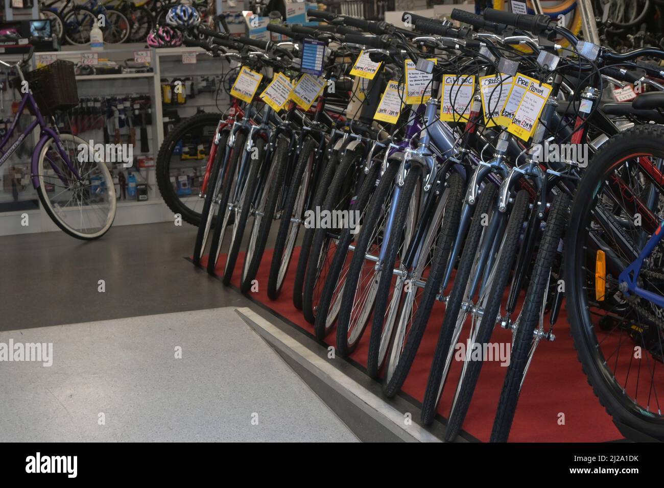 interior of cycle king, bury st edmunds, suffolk, england Stock Photo