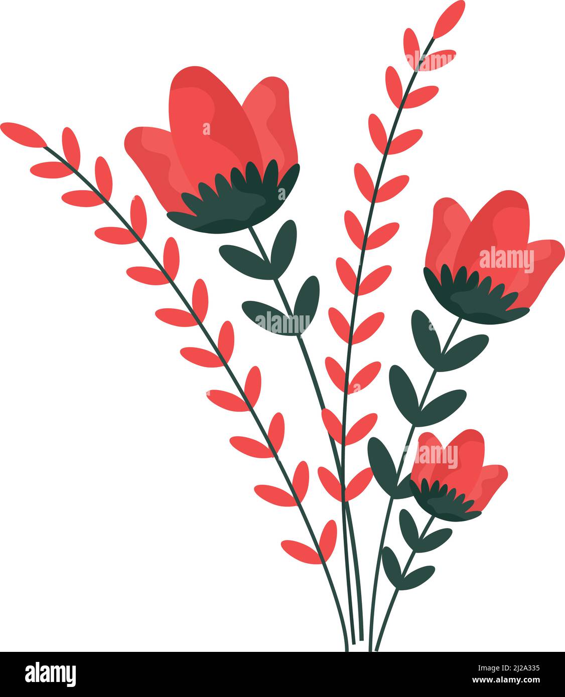 red roses bouquet Stock Vector Image & Art - Alamy