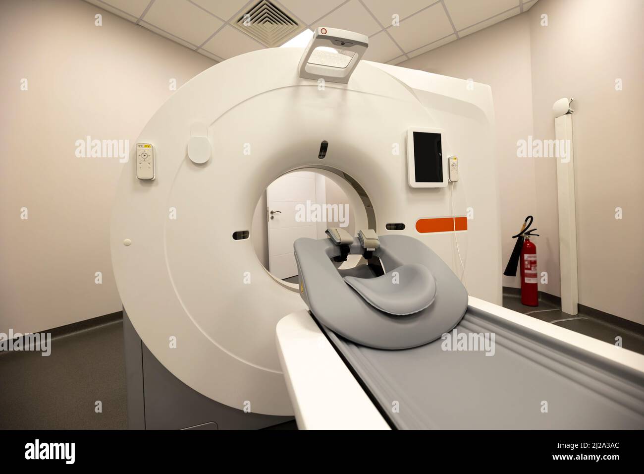 A computerised tomography (CT) scan uses X-rays and a computer to create detailed images of the inside of the body. CT scans are sometimes referred to Stock Photo
