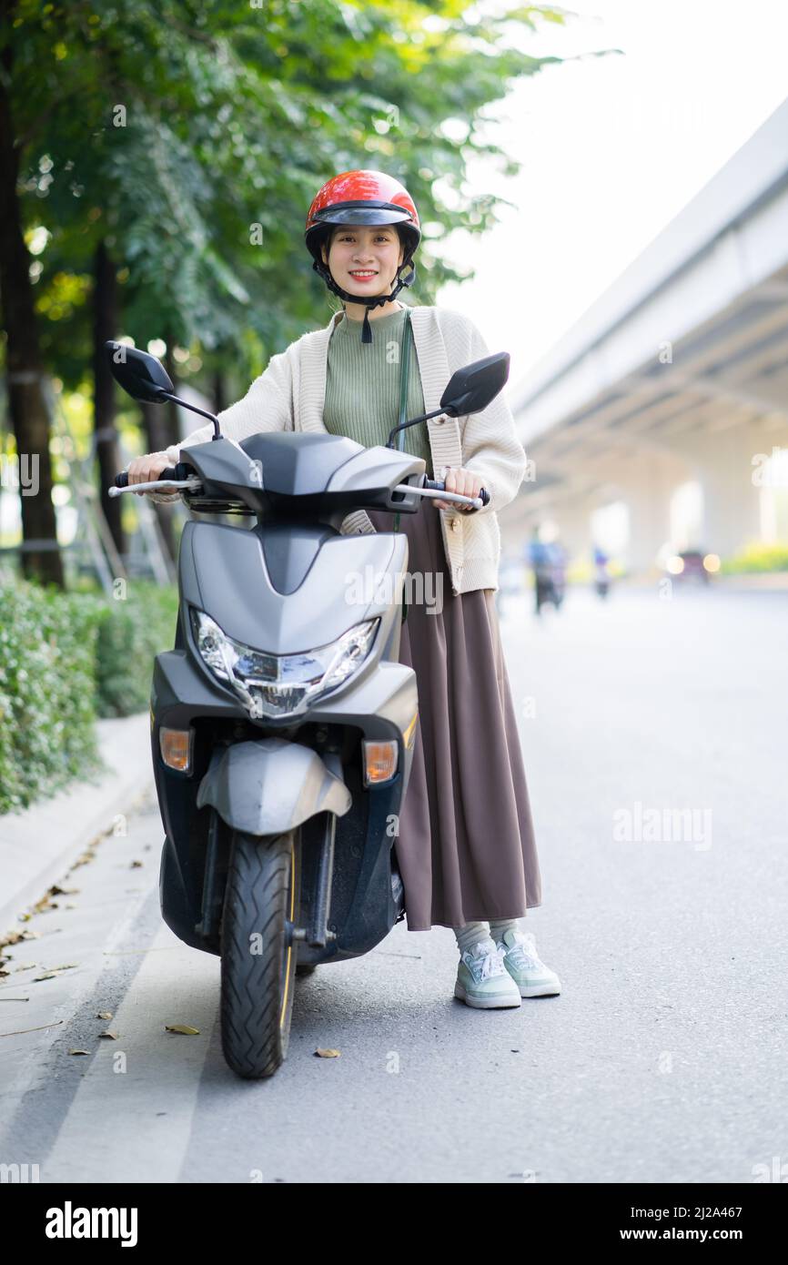 Korean girl with a scooter hi-res stock photography and images - Alamy