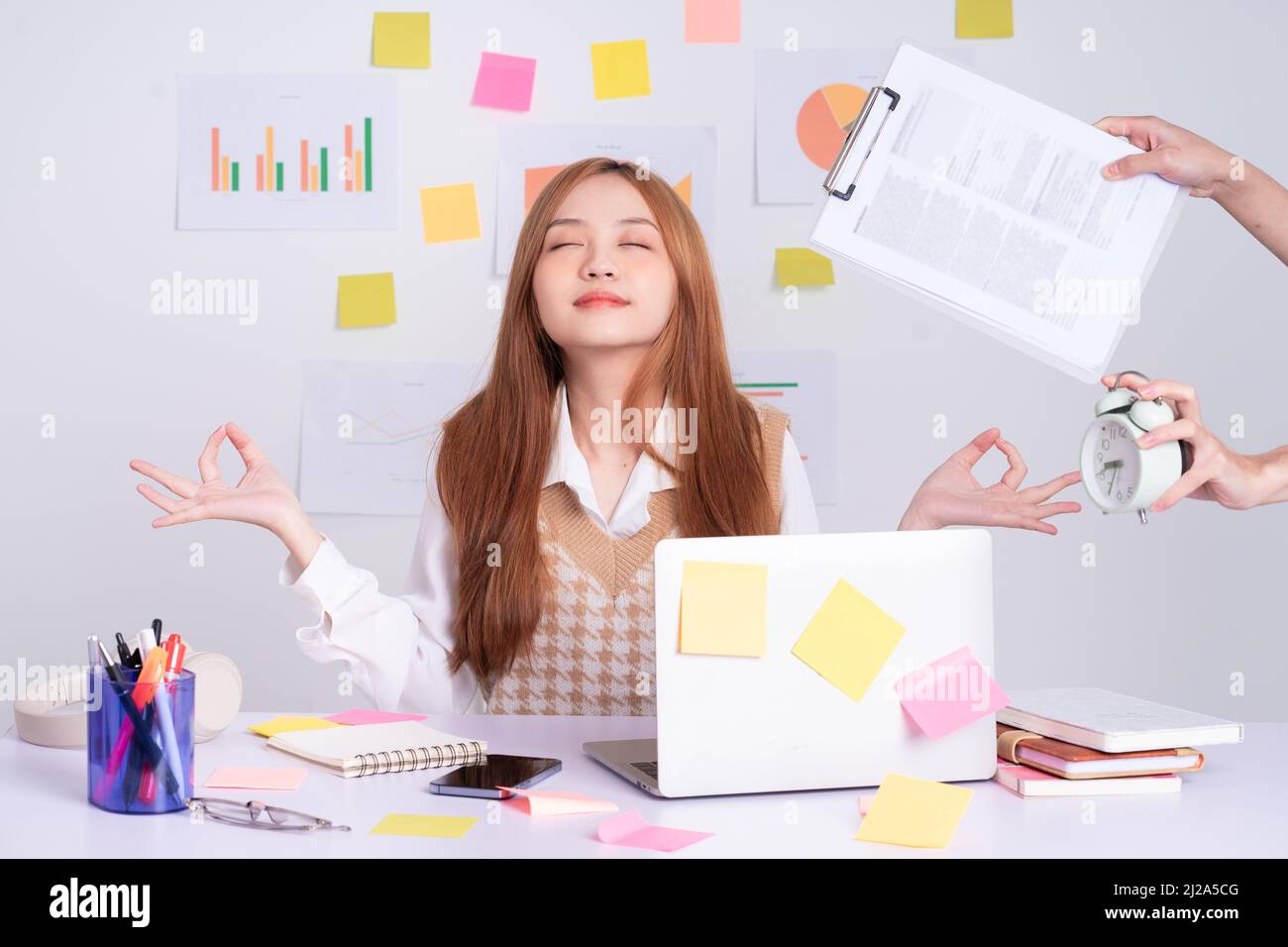 Young Asian businesswoman working concept Stock Photo