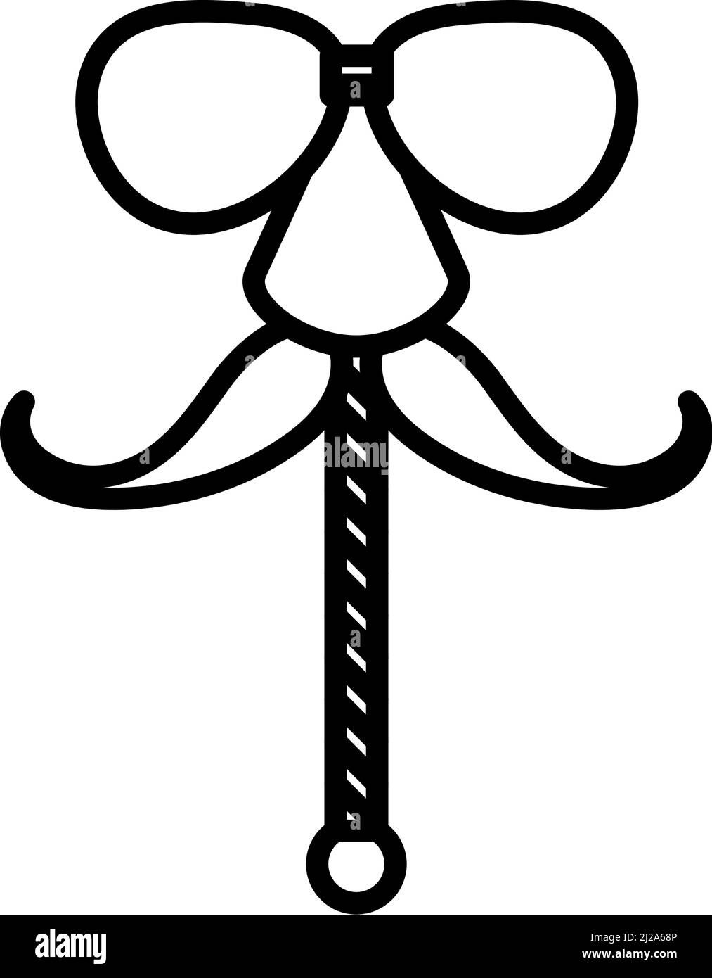 Glasses And Mustache Icon. Bold outline design with editable stroke ...