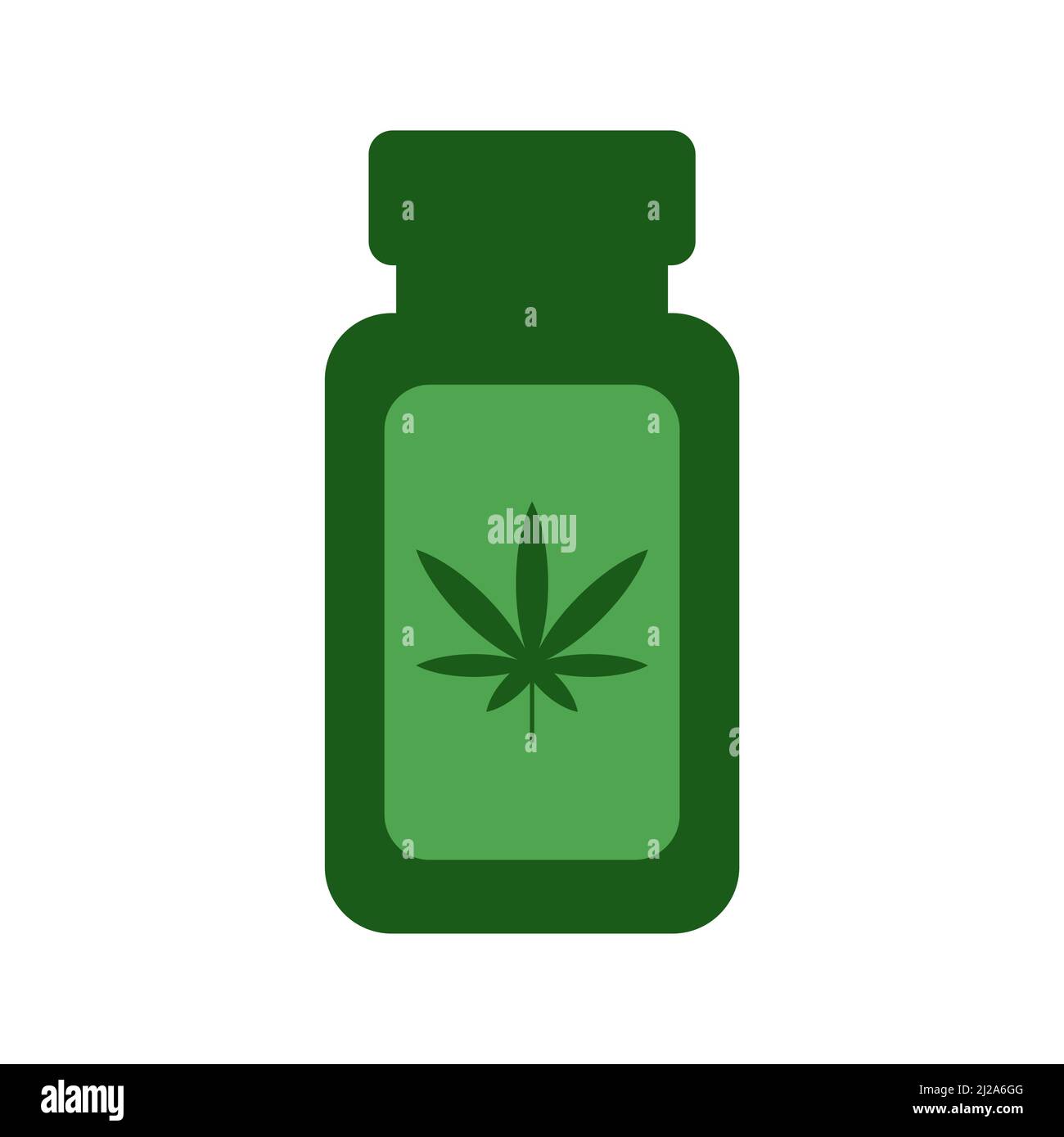 Cannabis medicine vector icon on white background Stock Vector