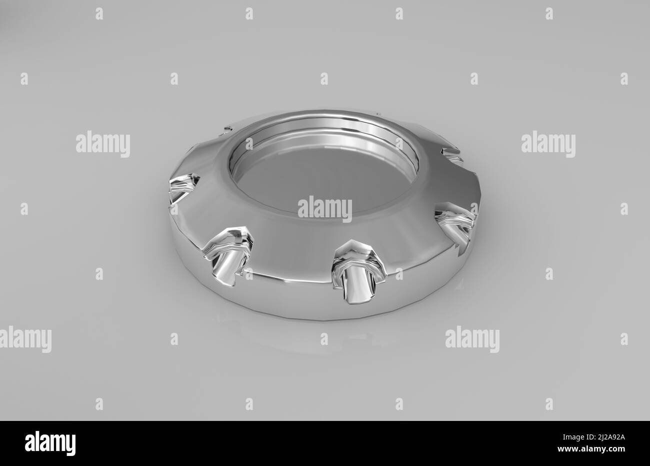 Metal parts on light gray background,3D rendering Stock Photo - Alamy