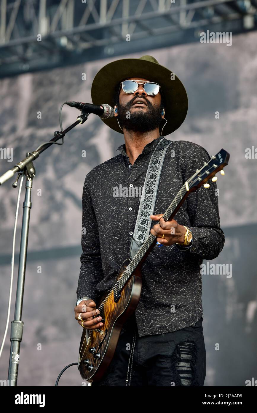 Gary Clark Jr. on stage at the 2019 BottleRock Festival Stock Photo