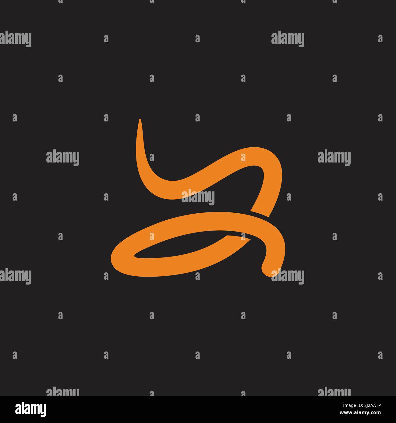 letter a alpha curves loop line motion logo vector Stock Vector
