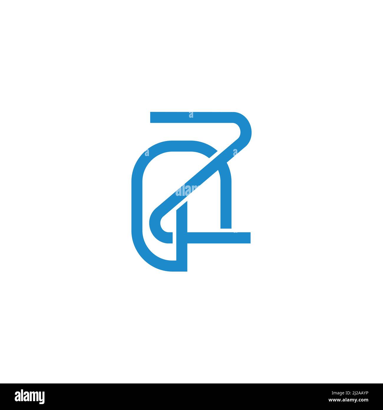letter zo simple overlapping line geometric logo vector Stock Vector ...