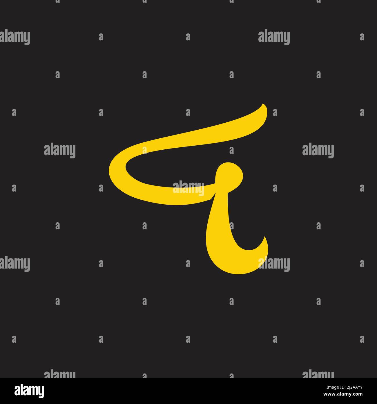 letters qc curves geometric design logo vector Stock Vector