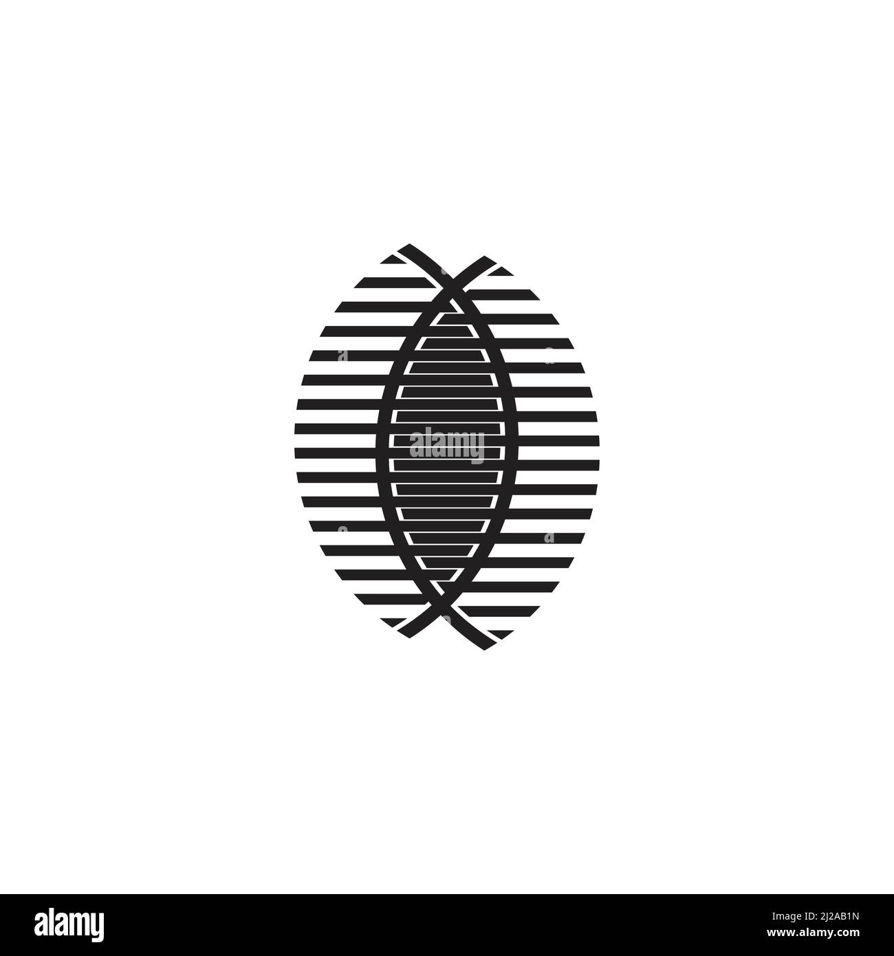 linked stripes lines geometric silhouette logo vector Stock Vector
