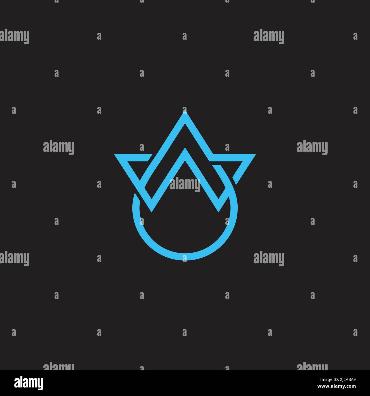 letter w infinity line waters geometric logo vector Stock Vector