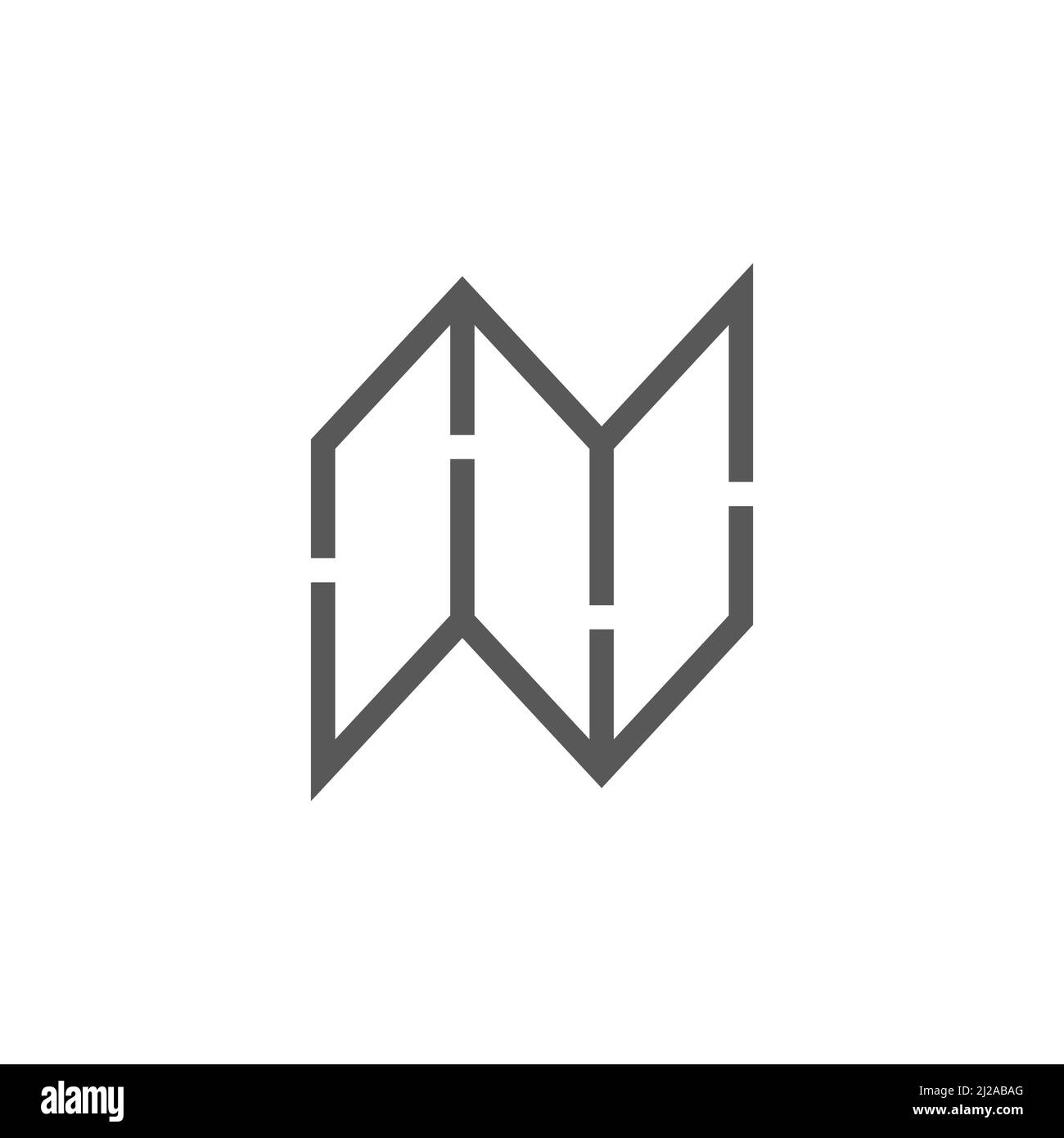 paper arrow outline fold simple geometric logo vector Stock Vector