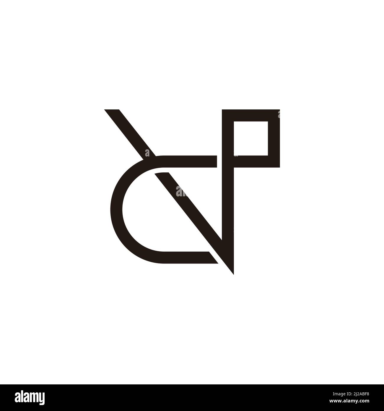 letter vd simple infinity square geometric logo vector Stock Vector
