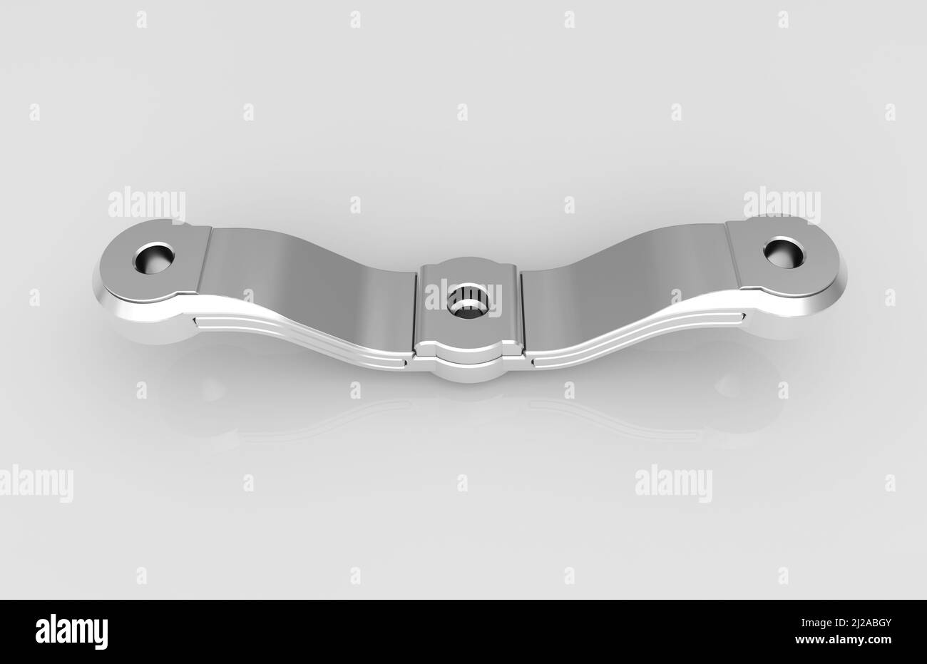 Metal parts on light gray background,3D rendering Stock Photo - Alamy