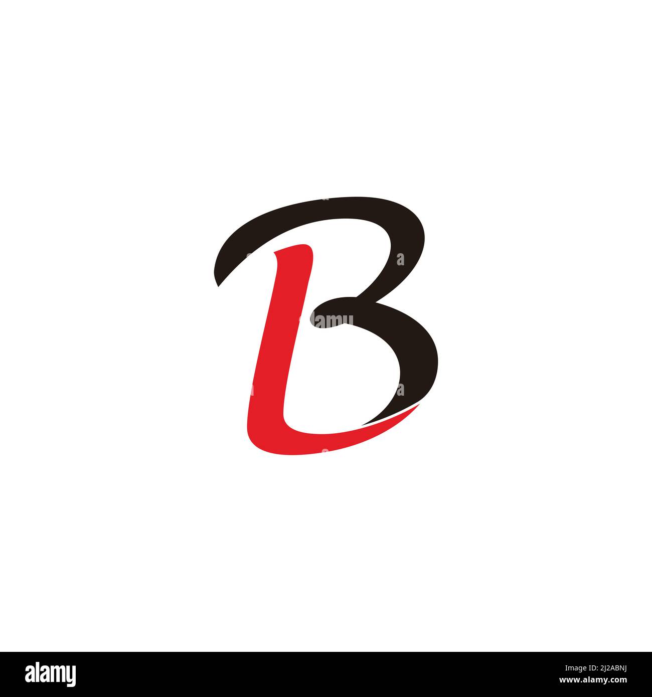 letter bl motion curves geometric design logo vector Stock Vector