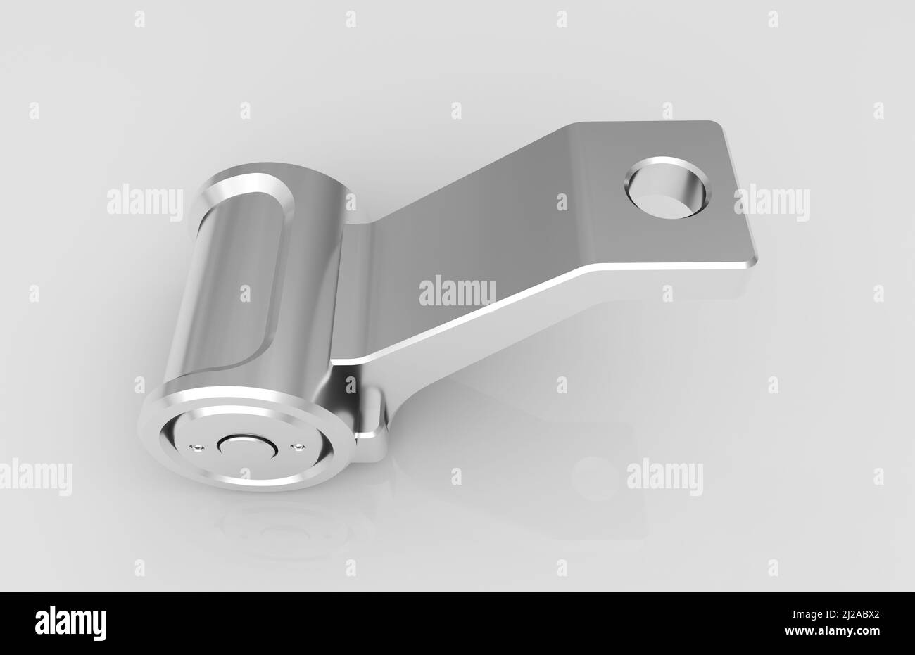 Metal parts on light gray background,3D rendering Stock Photo - Alamy