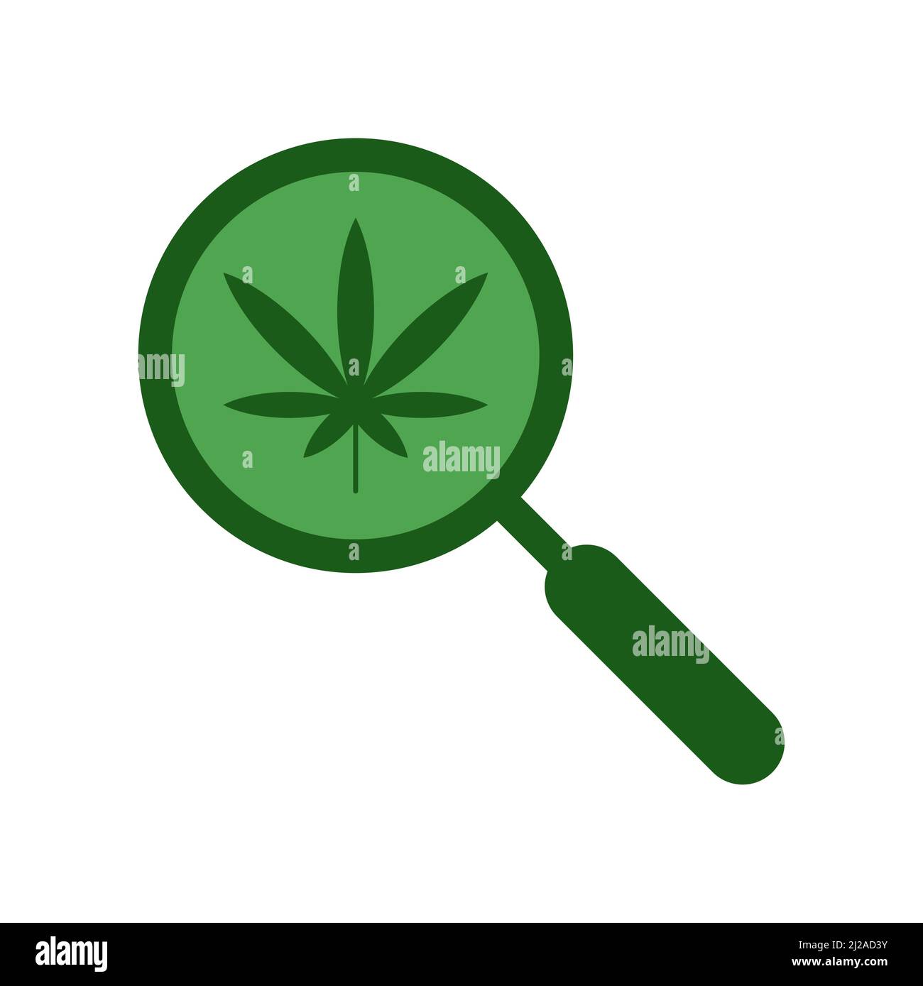 Cannabis search vector icon. Weed magnifying glass Stock Vector Image