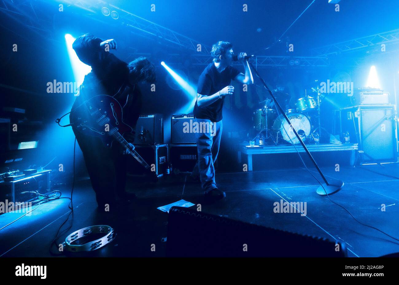 Malmoe, Sweden. 30th Mar, 2022. The Irish post-punk band Fontaines D.C. performs a live concert at Plan B in Malmoe. Here vocalist Grian Chatten is seen live on stage. (Photo Credit: Gonzales Photo/Alamy Live News Stock Photo