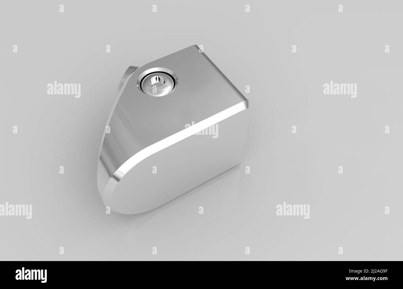 Metal parts on light gray background,3D rendering Stock Photo - Alamy