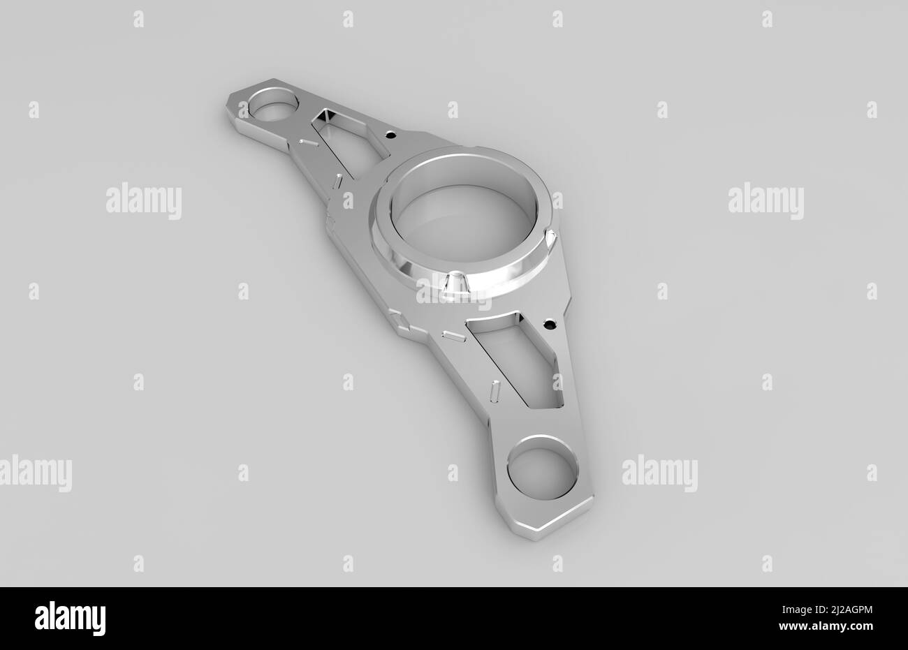 Metal parts on light gray background,3D rendering Stock Photo - Alamy