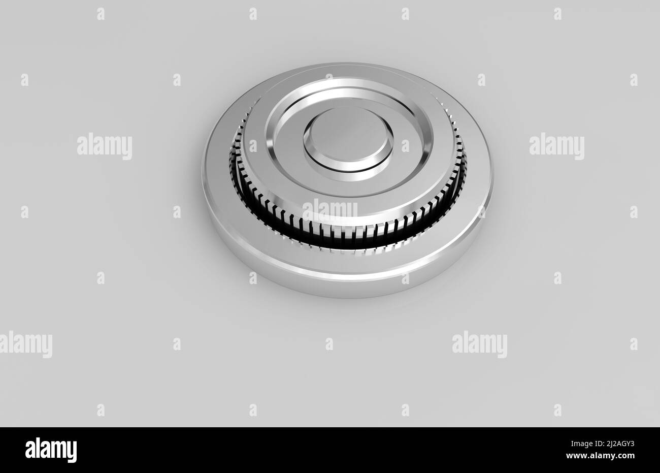 Metal parts on light gray background,3D rendering Stock Photo - Alamy