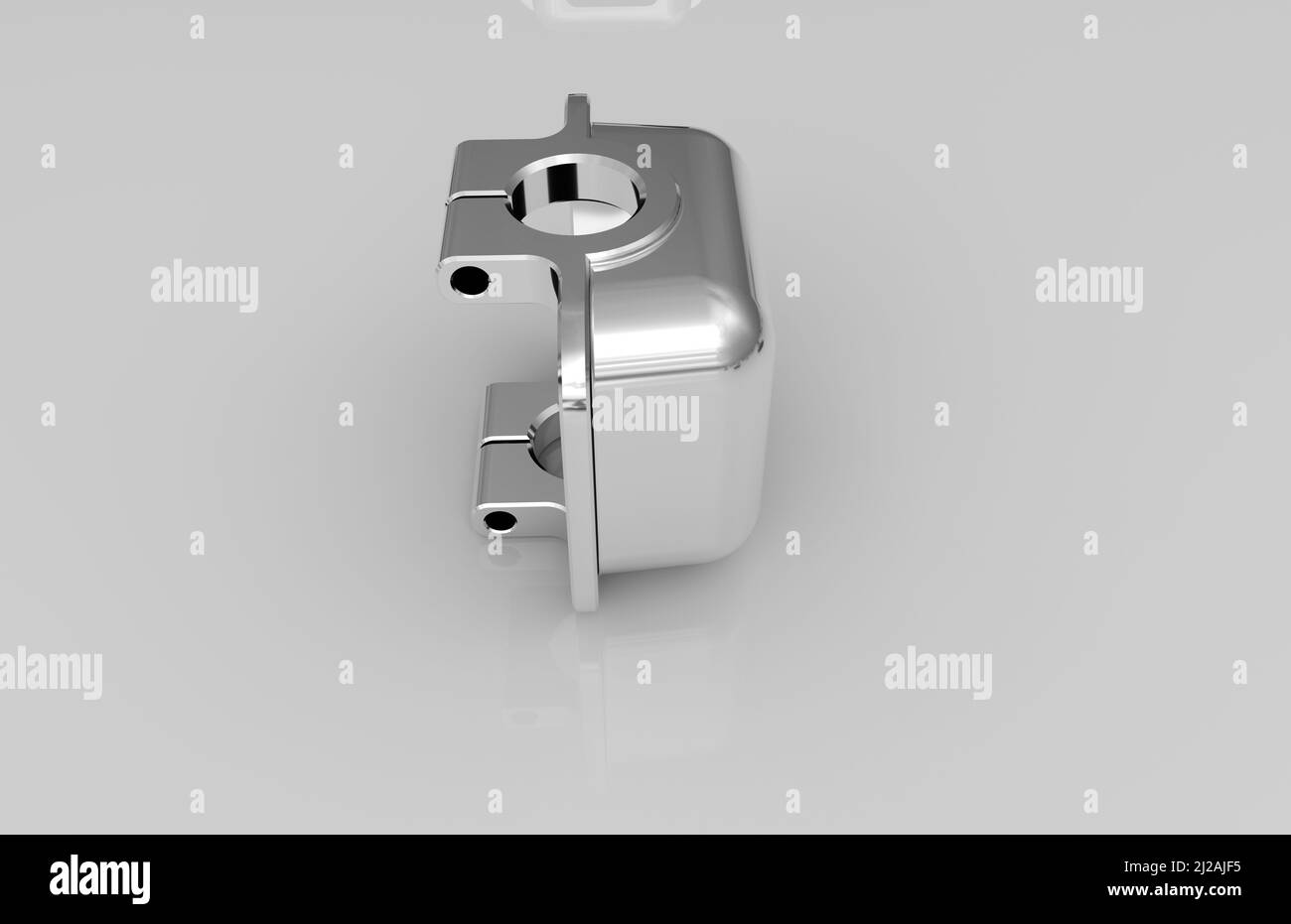 Metal parts on light gray background,3D rendering Stock Photo - Alamy