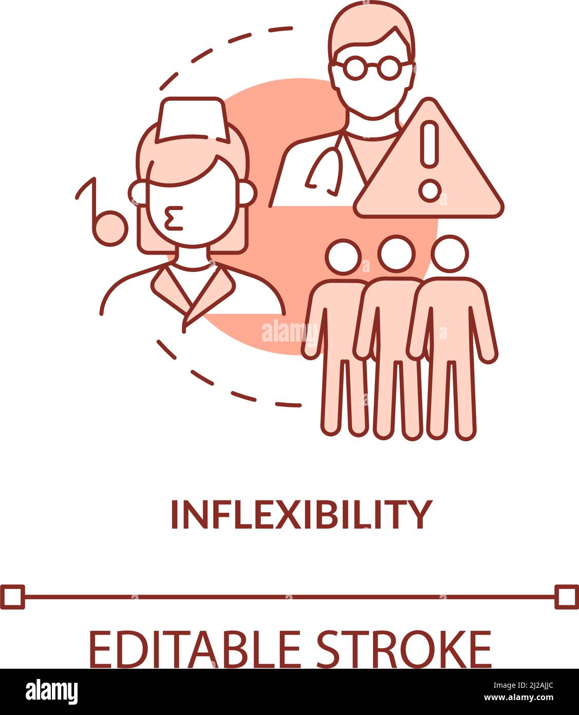 Inflexibility terracotta concept icon Stock Vector Image & Art - Alamy