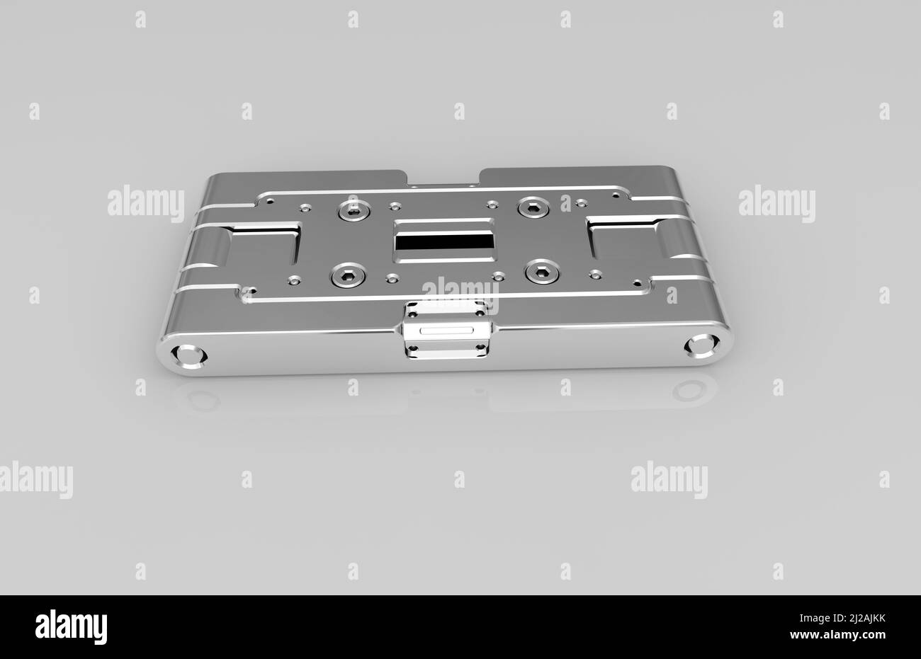Metal parts on light gray background,3D rendering Stock Photo - Alamy