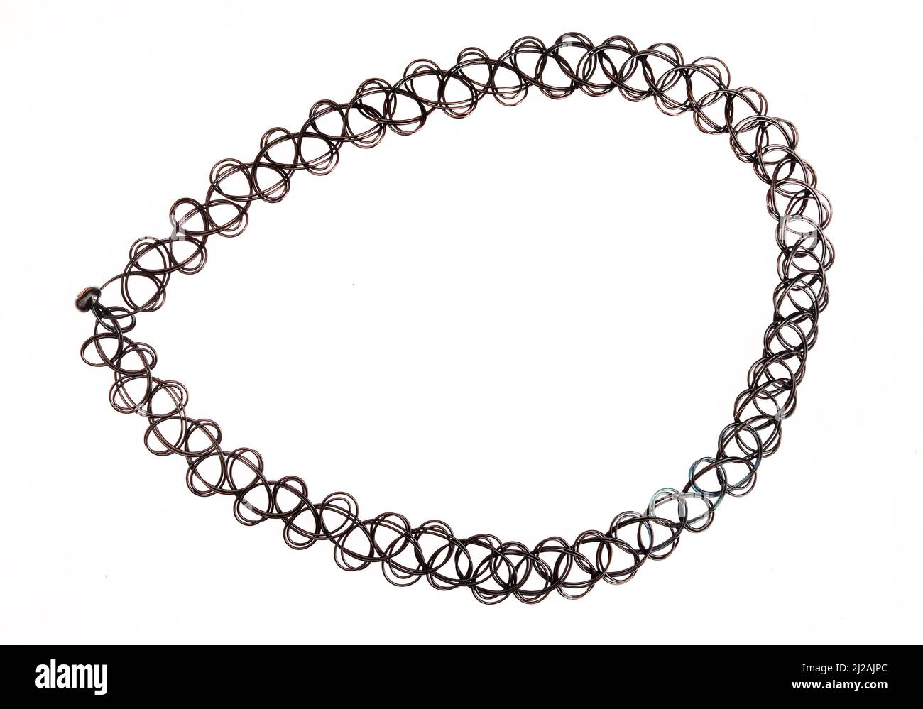 Black tattoo choker necklace, 90's neck choker, isolated on white background Stock Photo - Alamy