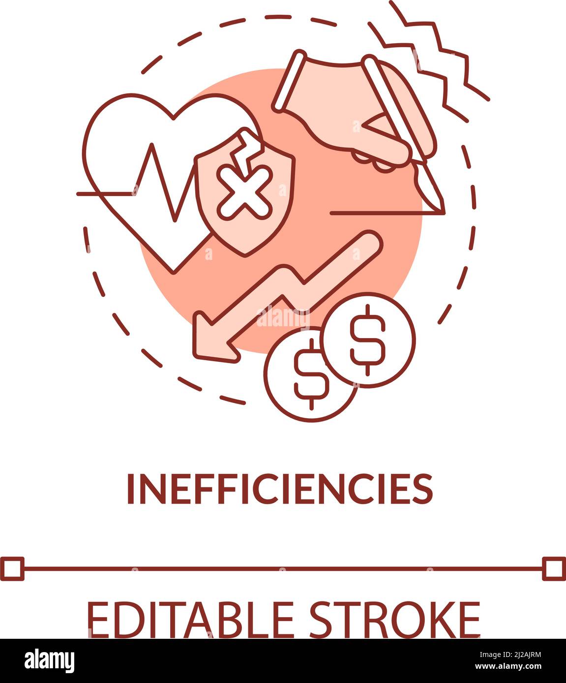 Inefficiencies terracotta concept icon Stock Vector Image & Art - Alamy