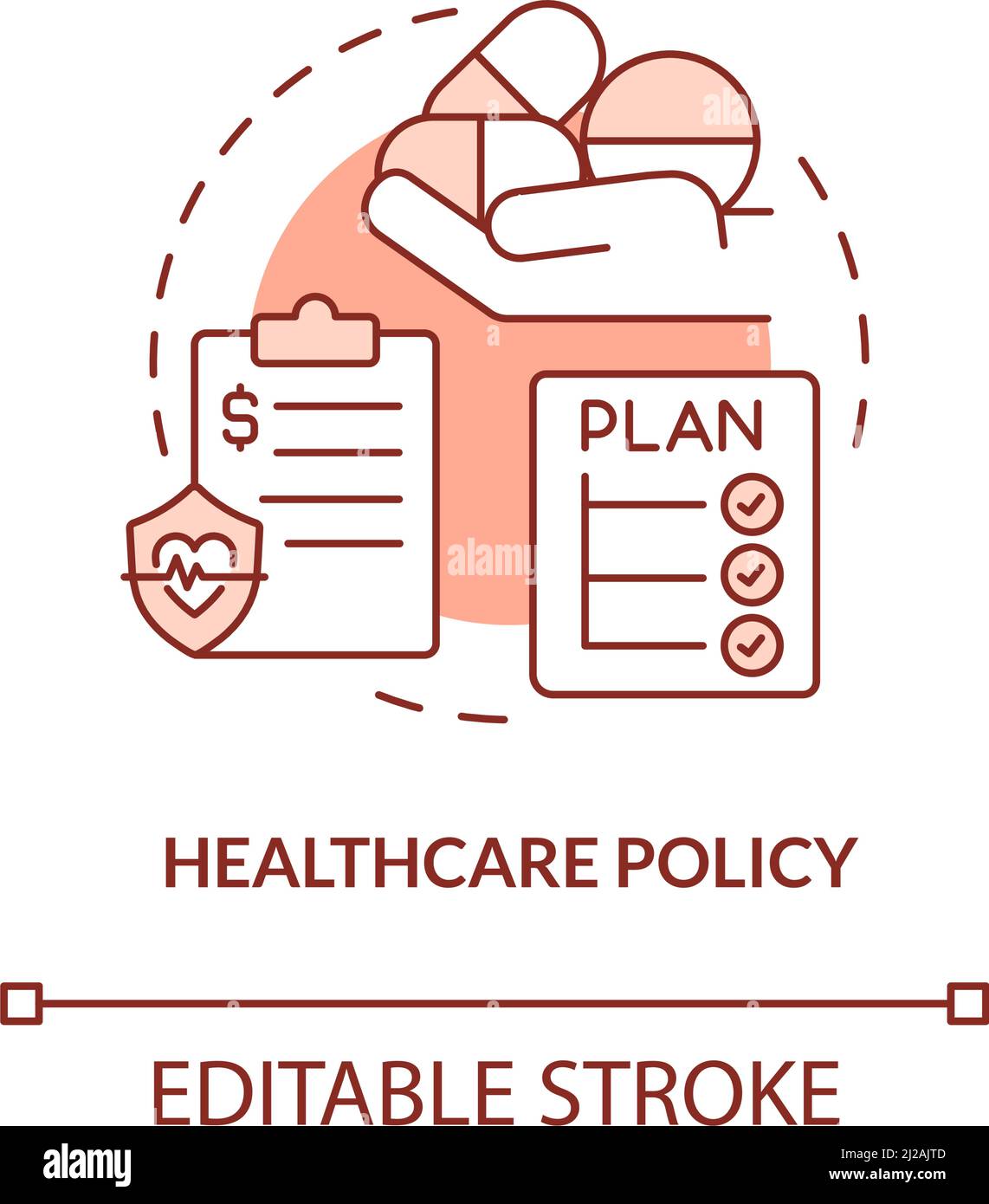 Healthcare policy terracotta concept icon Stock Vector Image & Art - Alamy