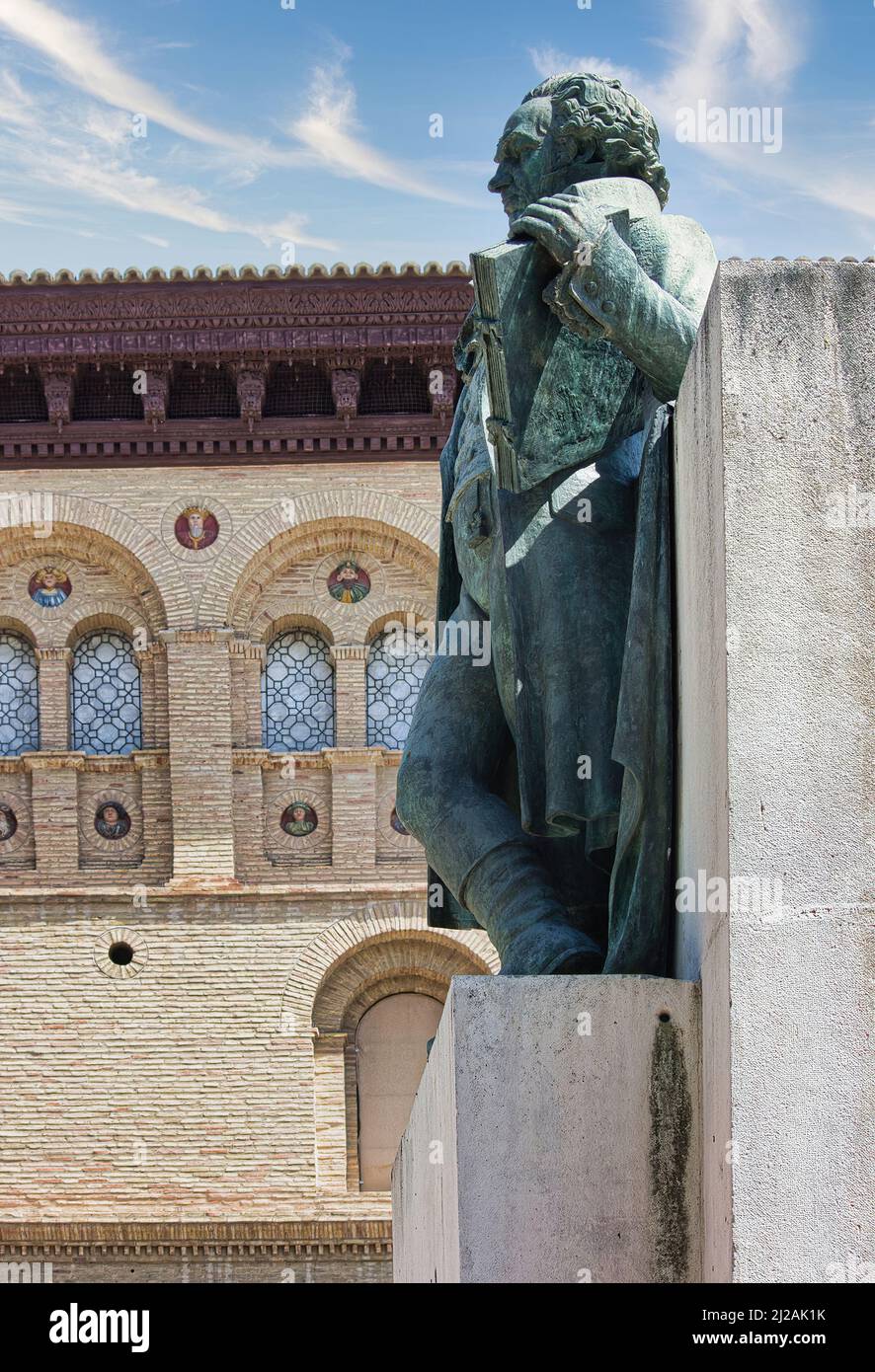 Goya monument- Zaragoza- Spain Stock Photo