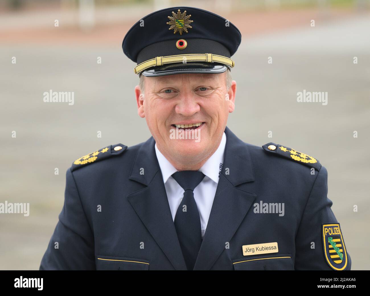 Dresden, Germany. 31st Mar, 2022. Jörg Kubiessa, Saxony's new police