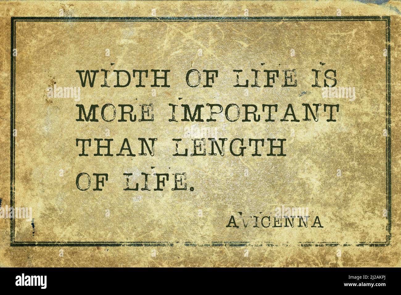 Width of life is more important than length of life ancient Persian