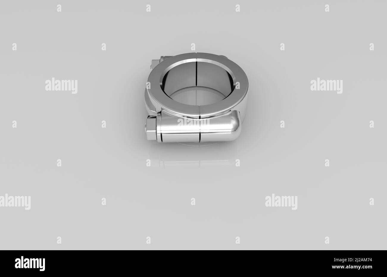 Metal parts on light gray background,3D rendering Stock Photo - Alamy