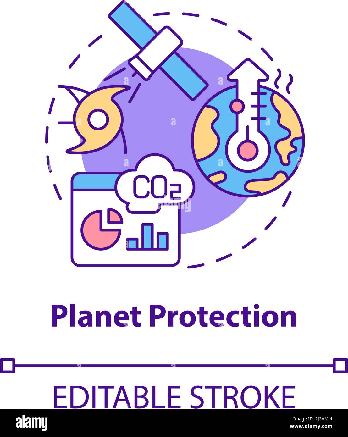 Planet protection concept icon Stock Vector Image & Art - Alamy