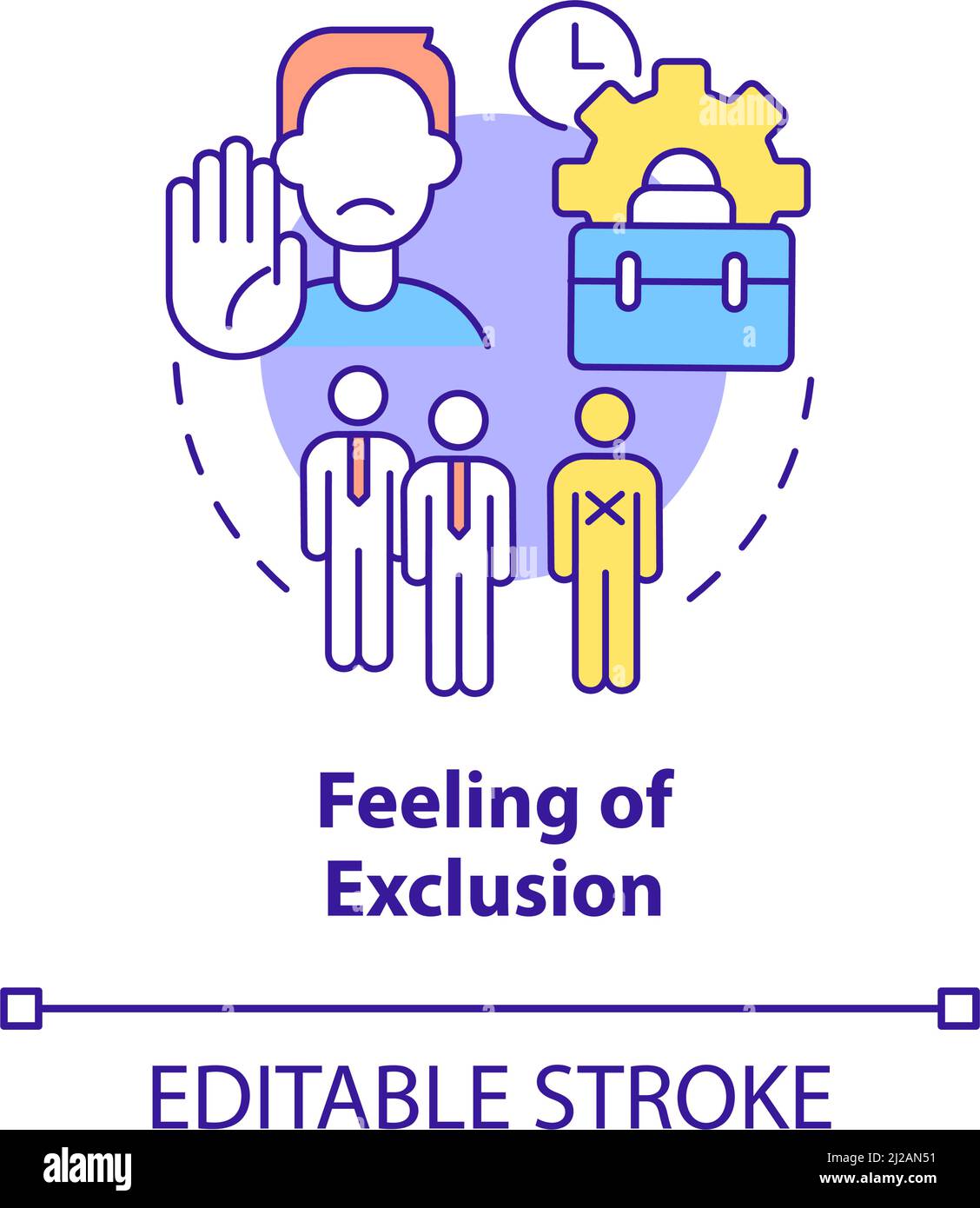 Feeling of exclusion concept icon Stock Vector Image & Art Alamy