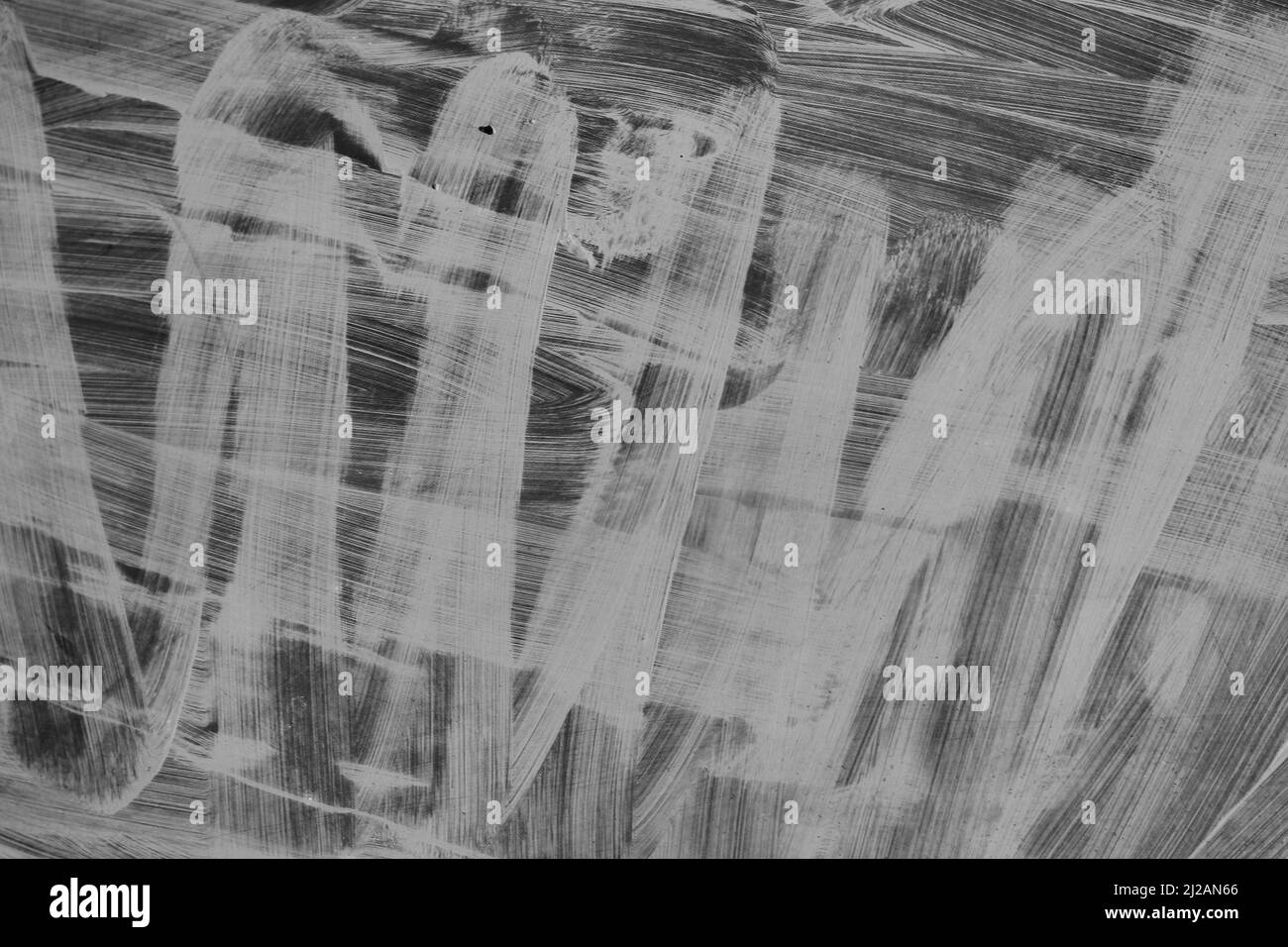 Messy brushwork streaking gray paint across the window Stock Photo Alamy